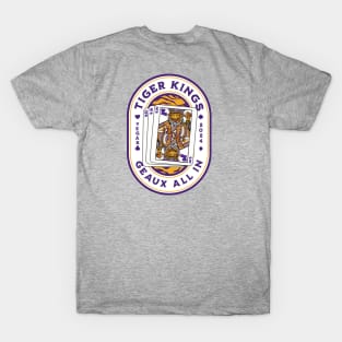 2024 Vegas Trip // Louisiana Tiger King Playing Card // Awesome King Tiger Purple and Gold T-Shirt